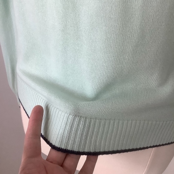 Modcloth Anthro Ringer Cardigan Sweater Aqua S - Picture 8 of 16